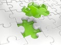 Business concept - final piece of jigsaw puzzle Royalty Free Stock Photo