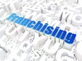 Business concept: Franchising on alphabet