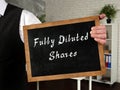 Business concept about Fully Diluted Shares with sign on the sheet Royalty Free Stock Photo