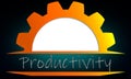 Business concept with gear for increase productivity