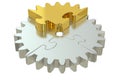 Business concept with gear puzzle