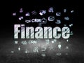 Business concept: Finance in grunge dark room Royalty Free Stock Photo