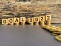 Business Concept - goal 2022 text background. Stock photo. Royalty Free Stock Photo