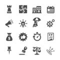 Business concept icon set, vector eps10 Royalty Free Stock Photo