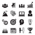 Business concept icon set Royalty Free Stock Photo