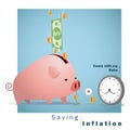 Business concept Idea Saving and Inflation