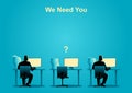 We Need You, Job vacancy, new recruitment, trainee, occupation, Royalty Free Stock Photo