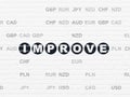 Business concept: Improve on wall background Royalty Free Stock Photo