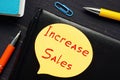 Business concept about Increase Sales with sign on the page