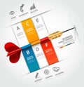 Business concept infographic template. Business ta Royalty Free Stock Photo