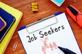 Business concept about Job Seekers with sign on the piece of paper