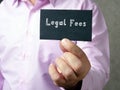 Business concept about Legal Fees  with sign on the sheet Royalty Free Stock Photo