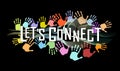 Business concept, let`s connect. Business contacts, teamwork, networking, vector