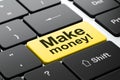 Business concept: Make Money! on computer keyboard background Royalty Free Stock Photo