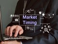 Business concept meaning Market Timing with inscription on the sheet Royalty Free Stock Photo