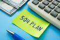 Business concept meaning 504 PLAN with phrase on the page