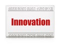Business concept: newspaper headline Innovation Royalty Free Stock Photo