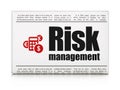 Business concept: newspaper with Risk Management