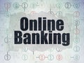 Business concept: Online Banking on Digital Data Paper background Royalty Free Stock Photo