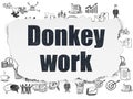 Business concept: Donkey Work on Torn Paper background Royalty Free Stock Photo