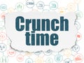 Business concept: Crunch Time on Torn Paper background