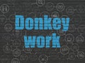 Business concept: Donkey Work on wall background Royalty Free Stock Photo