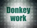 Business concept: Donkey Work on Digital Data Paper background Royalty Free Stock Photo