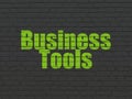 Business concept: Business Tools on wall background Royalty Free Stock Photo