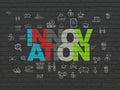 Business concept: Innovation on wall background Royalty Free Stock Photo