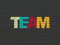 Business concept: Team on wall background Royalty Free Stock Photo