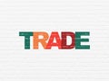 Business concept: Trade on wall background Royalty Free Stock Photo