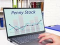 Business concept about Penny Stock with sign on the sheet