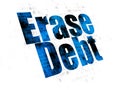 Business concept: Erase Debt on Digital background