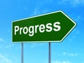 Business concept: Progress on road sign background Royalty Free Stock Photo