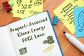 Business concept about Property Assessed Clean EnergyÃ¢â¬âPACE Loan with phrase on the page