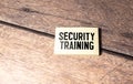 Business concept for providing security awareness training for end users. Word writing text Security Training