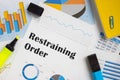 Business concept about Restraining Order with phrase on the page
