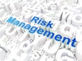 Business concept: Risk Management on alphabet background