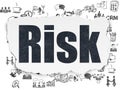 Business concept: Risk on Torn Paper background Royalty Free Stock Photo
