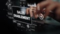 Business Concept of Sales Enablement with Digital Interface, Data Visualization, and Modern Technology Imagery Royalty Free Stock Photo