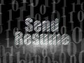 Business concept: Send Resume in grunge dark room Royalty Free Stock Photo