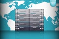 Business concept. Set of infographic elements world map, banners for options, parts or steps.Can be used for web Royalty Free Stock Photo