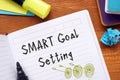 Business concept about SMART Goal Setting with inscription on the piece of paper Royalty Free Stock Photo