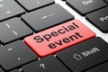 Business concept: Special Event on computer