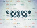 Business concept: Special Event on Digital Data Paper background Royalty Free Stock Photo