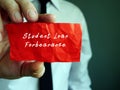 Business concept about Student Loan Forbearance with phrase on the page Royalty Free Stock Photo