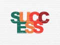 Business concept: Success on wall background Royalty Free Stock Photo