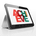 Business concept: Tablet Computer with Achieve on display Royalty Free Stock Photo