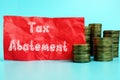 Business concept about Tax Abatement with sign on the piece of paper Royalty Free Stock Photo