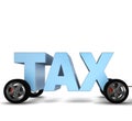 Business concept of tax payments burden